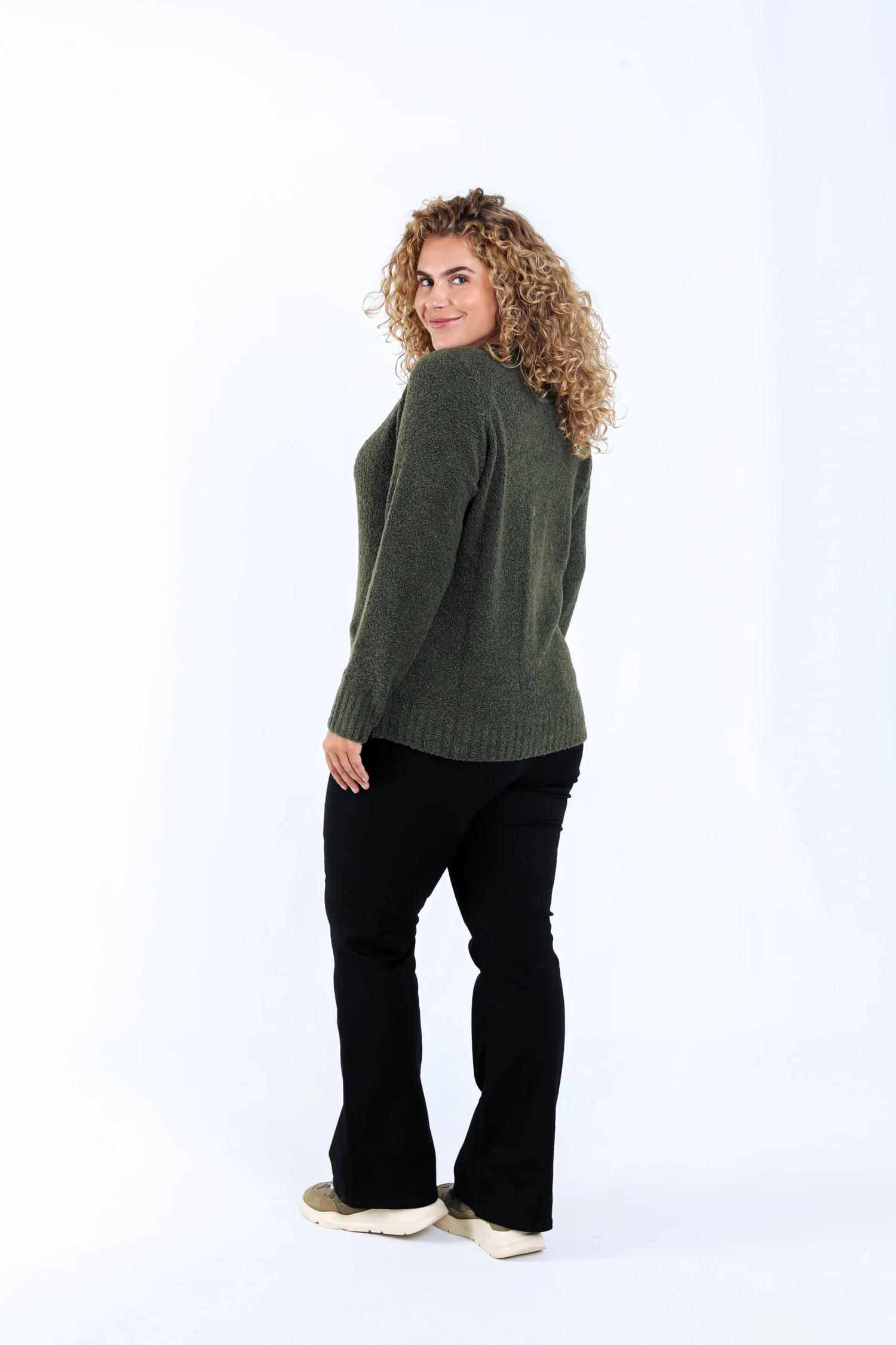 Pull maille bouclette uni - Image 2
